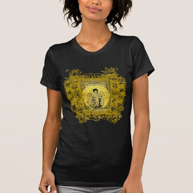 Illustration of Poe's RAVEN by Gustave Dore T-Shirt (Front)