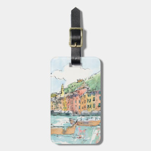 Illustration of Porofino Harbour Luggage Tag