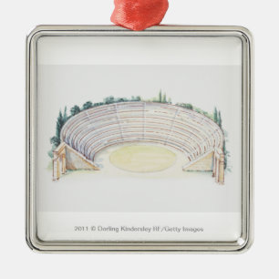 Illustration of Roman amphitheatre Metal Tree Decoration