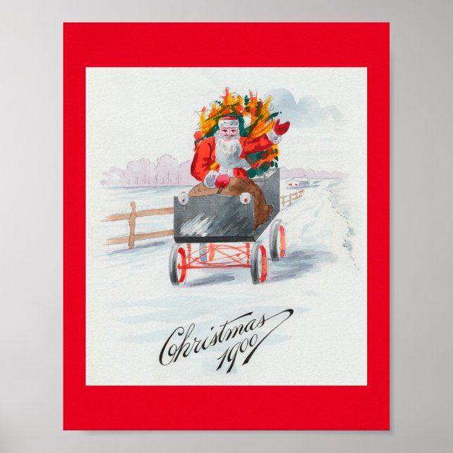Illustration of Santa Clause Holiday Poster (Front)