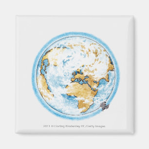 Illustration of satellite orbiting the Earth Magnet