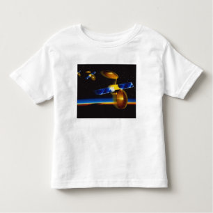 Illustration of satellites over Earth's horizon Toddler T-Shirt
