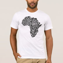 illustration of symbol Africa as a giraffe skin an