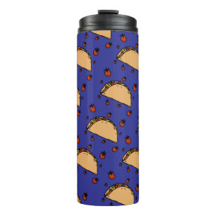 Illustration of tacos thermal tumbler