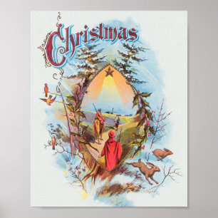 Illustration of the Biblical Magi Holiday  Poster