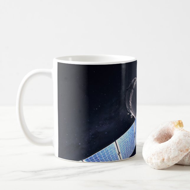 Illustration Of The Dragon Xl Spacecraft. Coffee Mug (With Donut)