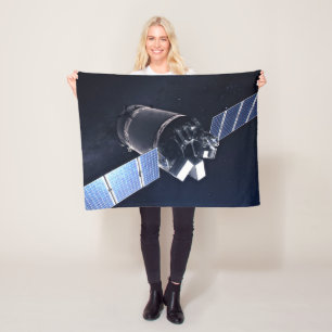 Illustration Of The Dragon Xl Spacecraft. Fleece Blanket