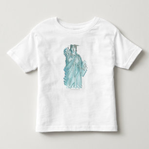 Illustration of the Statue of Liberty Toddler T-Shirt
