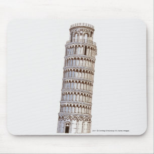 Illustration of the Tower of Pisa Mouse Pad