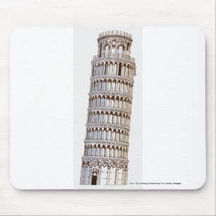 Illustration of the Tower of Pisa Mouse Pad