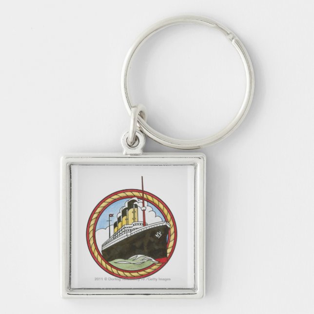 Illustration of Titanic Key Ring (Front)