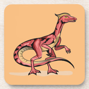 Illustration Of Velociraptor. Coaster