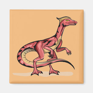 Illustration Of Velociraptor. Magnet