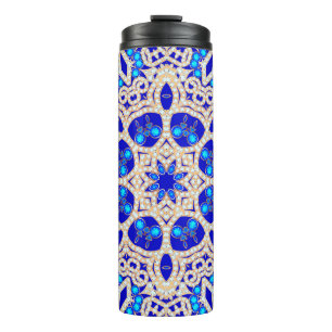 Illustration of vintage background with precious s thermal tumbler