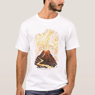 Illustration of volcano erupting T-Shirt