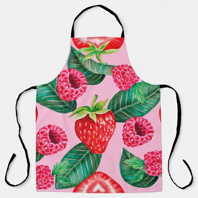 Illustration of watercolor hand drawn pattern with apron (Front)