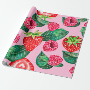 Illustration of watercolor hand drawn pattern with wrapping paper