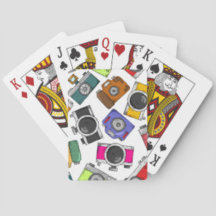 Illustration pattern photography camera playing cards