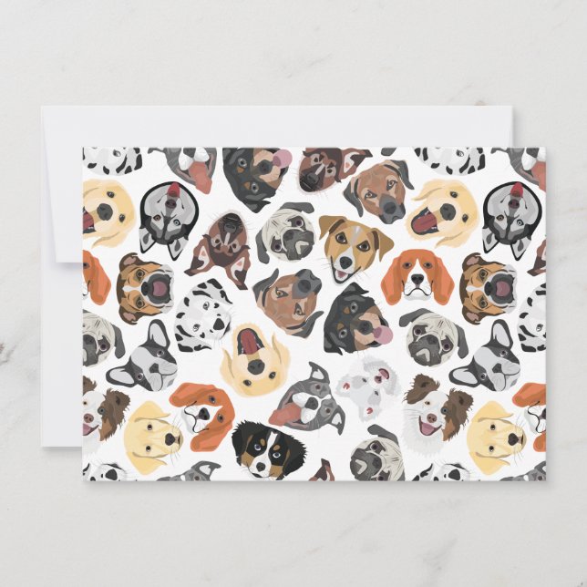 Illustration Pattern sweet Domestic Dogs (Front)