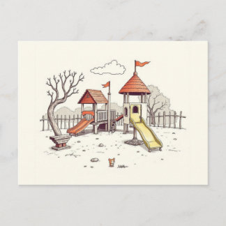 Illustration - playground postcard
