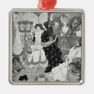 Illustration, probably from The Battle of the Beau Metal Ornament