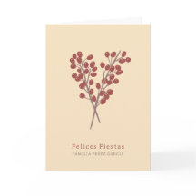 illustration red berries vintage christmas plant