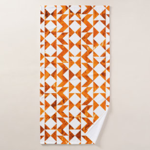Illustration seamless boho geometric pattern isola bath towel