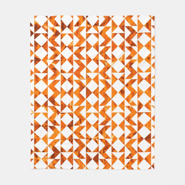 Illustration seamless boho geometric pattern isola fleece blanket (Front)