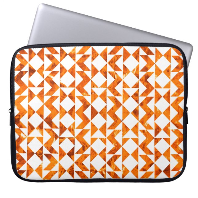 Illustration seamless boho geometric pattern isola laptop sleeve (Front)