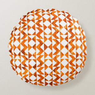 Illustration seamless boho geometric pattern isola round cushion