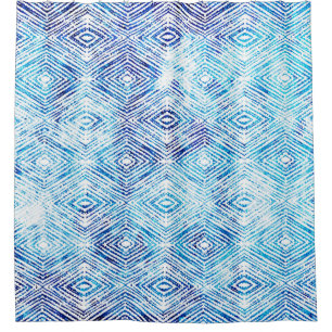 Illustration seamless boho geometric pattern isola shower curtain