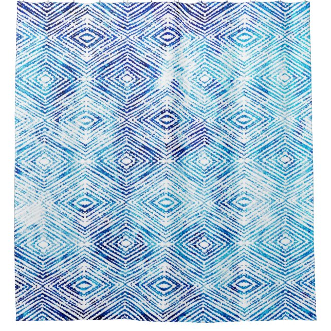 Illustration seamless boho geometric pattern isola shower curtain (Front)