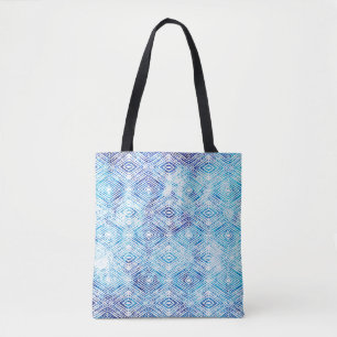 Illustration seamless boho geometric pattern isola tote bag