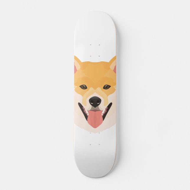 Illustration Shiba Inu Skateboard (Front)