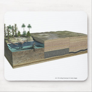 Illustration showing formation of coal mouse pad