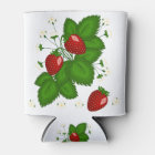 Illustration - strawberry bush with berries and fl