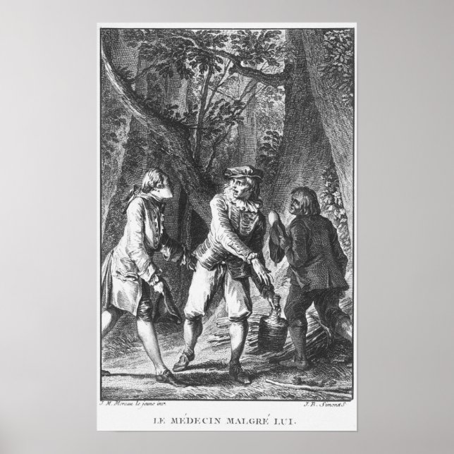 Illustration 'The Doctor In Spite of Himself' Poster (Front)