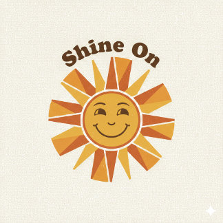 Illustration Throw Pillow –“Shine On” Motivational