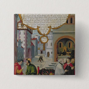 Illustration to Christ's teaching 15 Cm Square Badge
