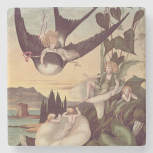 Illustration to 'Thumbkinetta', by Hans Christian Stone Coaster
