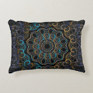 illustration vintage background. Mandala. Indian d Decorative Cushion