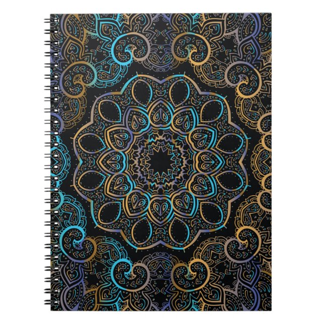 illustration vintage background. Mandala. Indian d Notebook (Front)