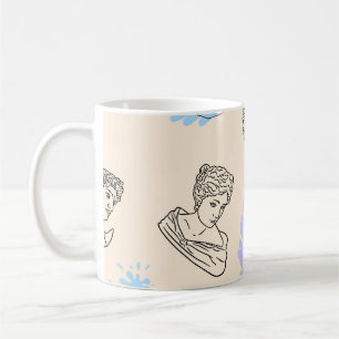 Illustration with the contours of Greek statues. B Coffee Mug
