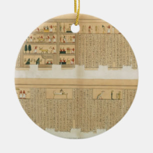 Illustrations of a Pampus manuscript with hierogly Ceramic Ornament