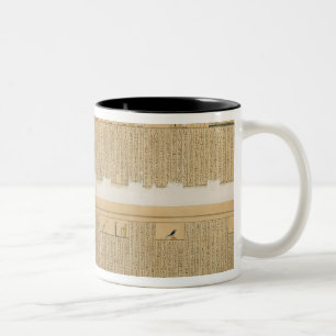 Illustrations of a Pampus manuscript with hierogly Two-Tone Coffee Mug