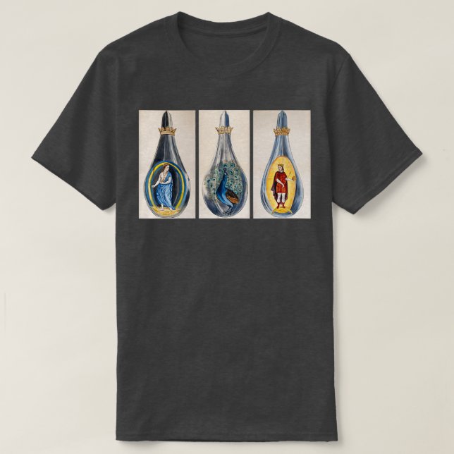 Illustrations of alchemical flasks from Splendor S T-Shirt (Design Front)