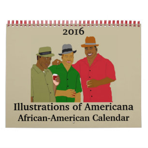 Illustrations of Americana African-American Calendar
