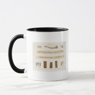 Illustrations of Hieroglyphics and the arm of a mu Mug