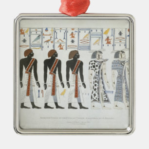 Illustrations of hieroglyphics from the Tombs of t Metal Ornament