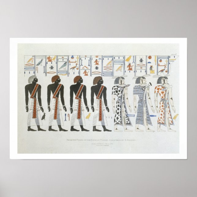 Illustrations of hieroglyphics from the Tombs of t Poster (Front)
